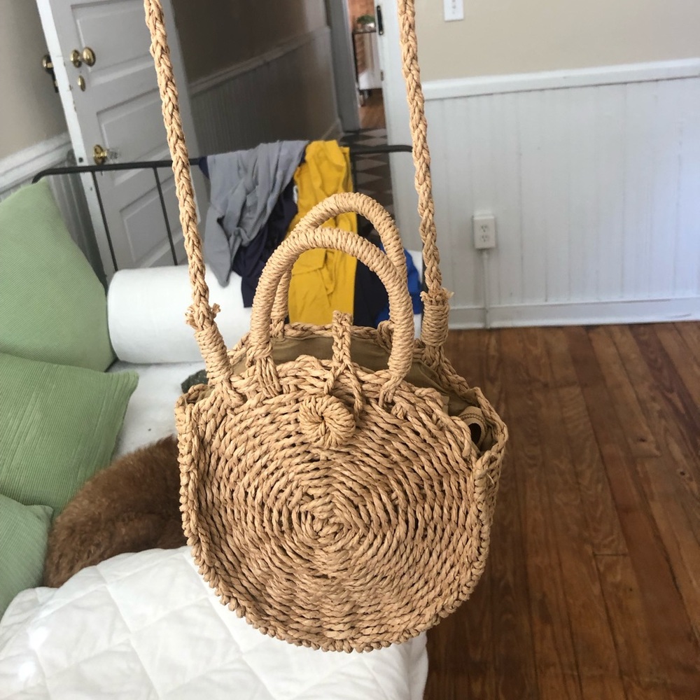 Woven brown purse